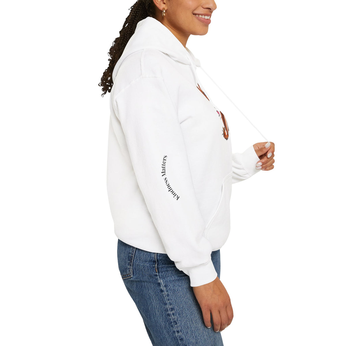 Cute Squirrel Graphic Sweatshirt with Pink Hearts